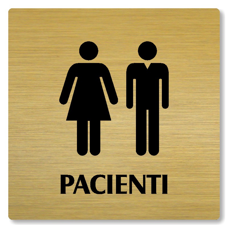 WC pacienti, 80x80mm, zlatá, Nevada
